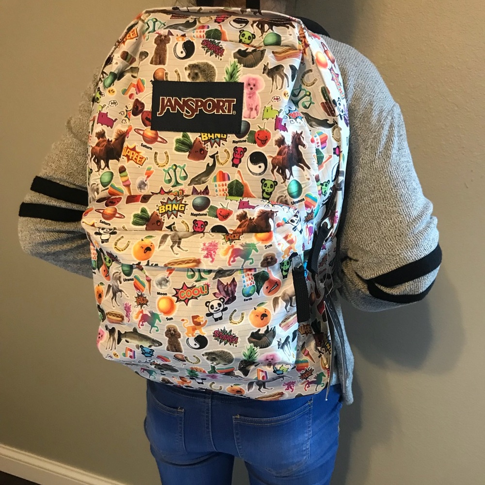Cute “Sticker” Jansport Backpack. New w tags